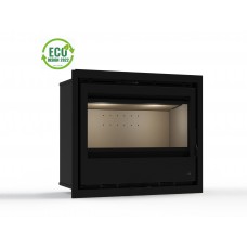 Pack Complet Insert Lagos Ecodesign Modèle Lagos-C-595 Porte Battante Avec Puissance 6.5Kw De La Marque Termofoc Oui, Avec Ventilation, Foyer Acier Carbone Et Vermiculite + Pour Insert Lagos-C-595 Option Cadre 3 Côtés Acier Cadre 3L - Dimensions :656X576X