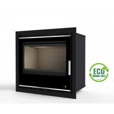 Pack Complet Insert Portimao Ecodesign Modèle Portimao-C-595-S Porte Battante Avec Puissance 6.5Kw De La Marque Termofoc Oui, Avec Ventilation, Foyer Acier Carbone Et Vermiculite + Pour Insert Portimao-C-595-S Option Cadre 3 Côtés Acier Cadre 3L - Dimensi