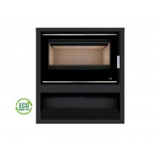 Insert Poêle A Bois Portimao Ecodesign Modèle Portimao-Sl-895-S-Box Porte Battante Avec Puissance 9Kw De La Marque Termofoc Oui Avec Ventilation , Foyer Acier Carbone Et Vermiculite